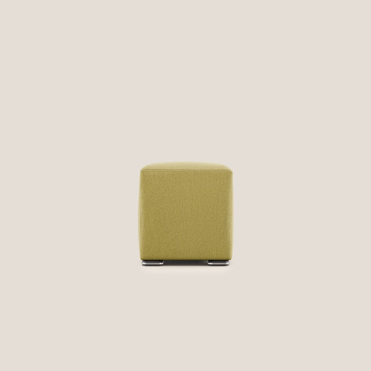 Cube pouf in tessuto morbido smacchiabile T05 giallo - divitt.sbs