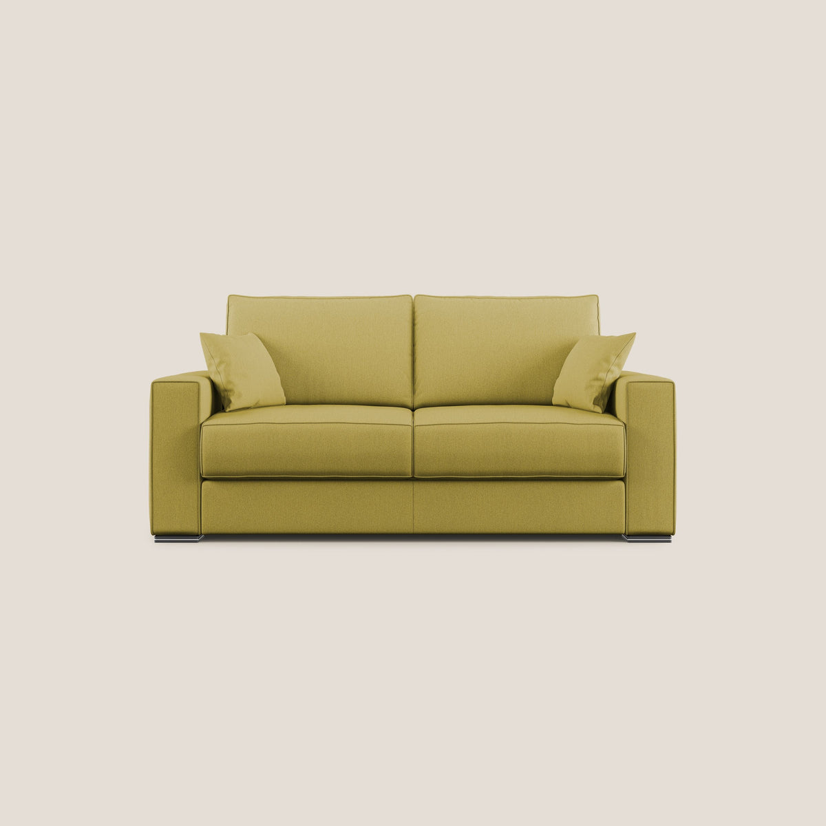 Dream Divano letto moderno dai morbidi cuscini in tessuto smacchiabile T05 giallo - divitt.sbs