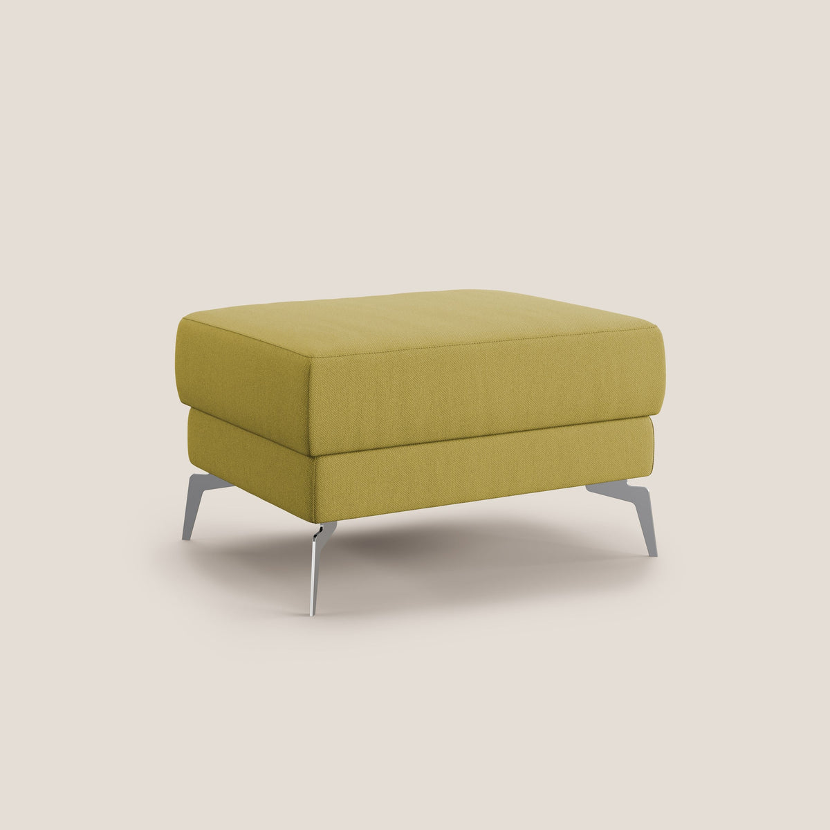 Star Pouf con piedini alti in tessuto smacchiabile T05 giallo - divitt.sbs