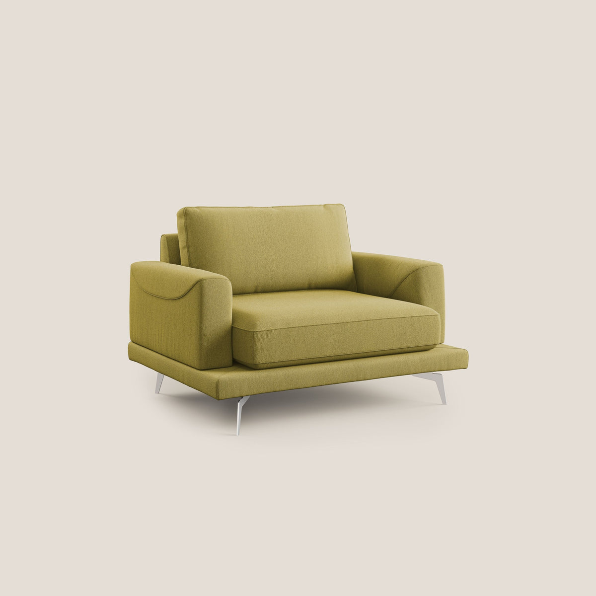 Dorian poltrona moderna in tessuto smacchiabile T05 giallo - divitt.sbs