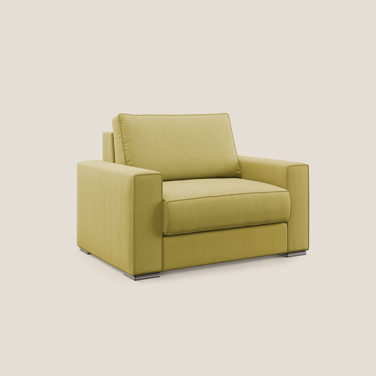 Dream poltrona letto in tessuto smacchiabile T05 giallo - divitt.sbs