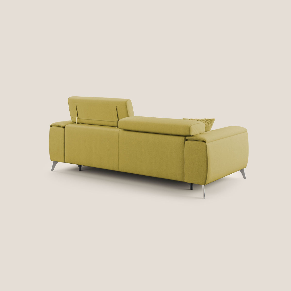 Fusion divano con sedute allungabili in tessuto smacchiabile T05 giallo - divitt.sbs