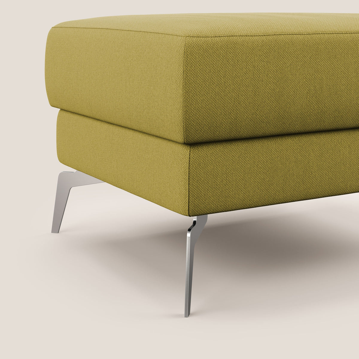 Star Pouf con piedini alti in tessuto smacchiabile T05 giallo - divitt.sbs