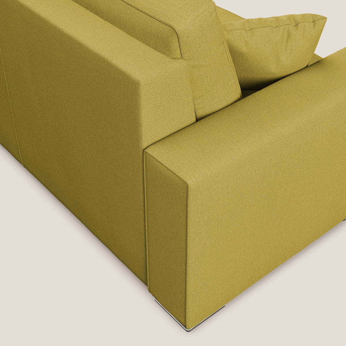 Dream Divano letto moderno dai morbidi cuscini in tessuto smacchiabile T05 giallo - divitt.sbs