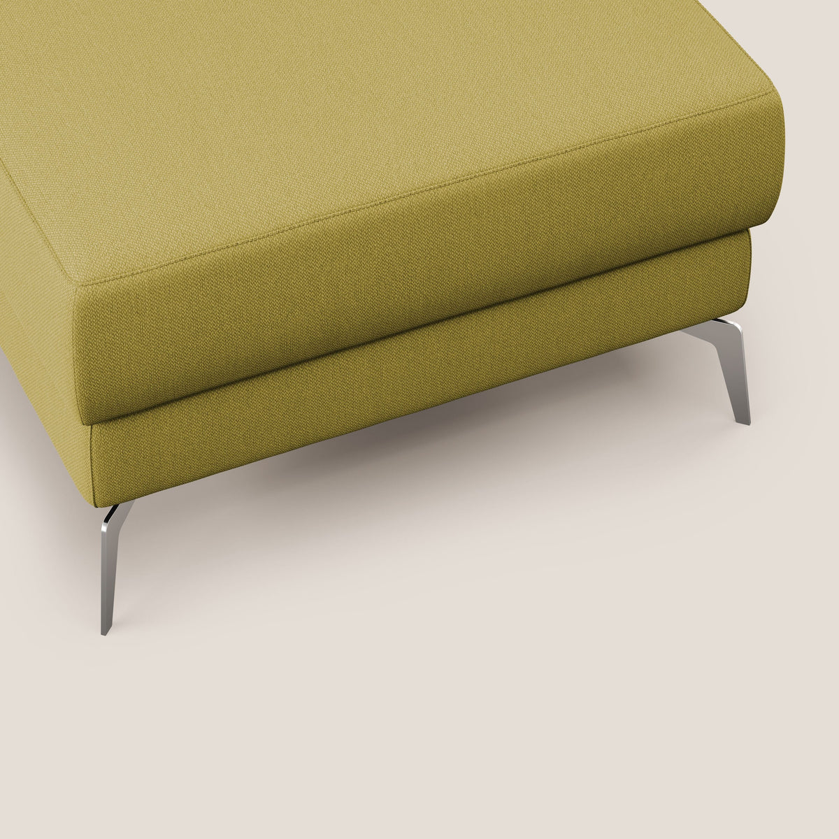 Star Pouf con piedini alti in tessuto smacchiabile T05 giallo - divitt.sbs
