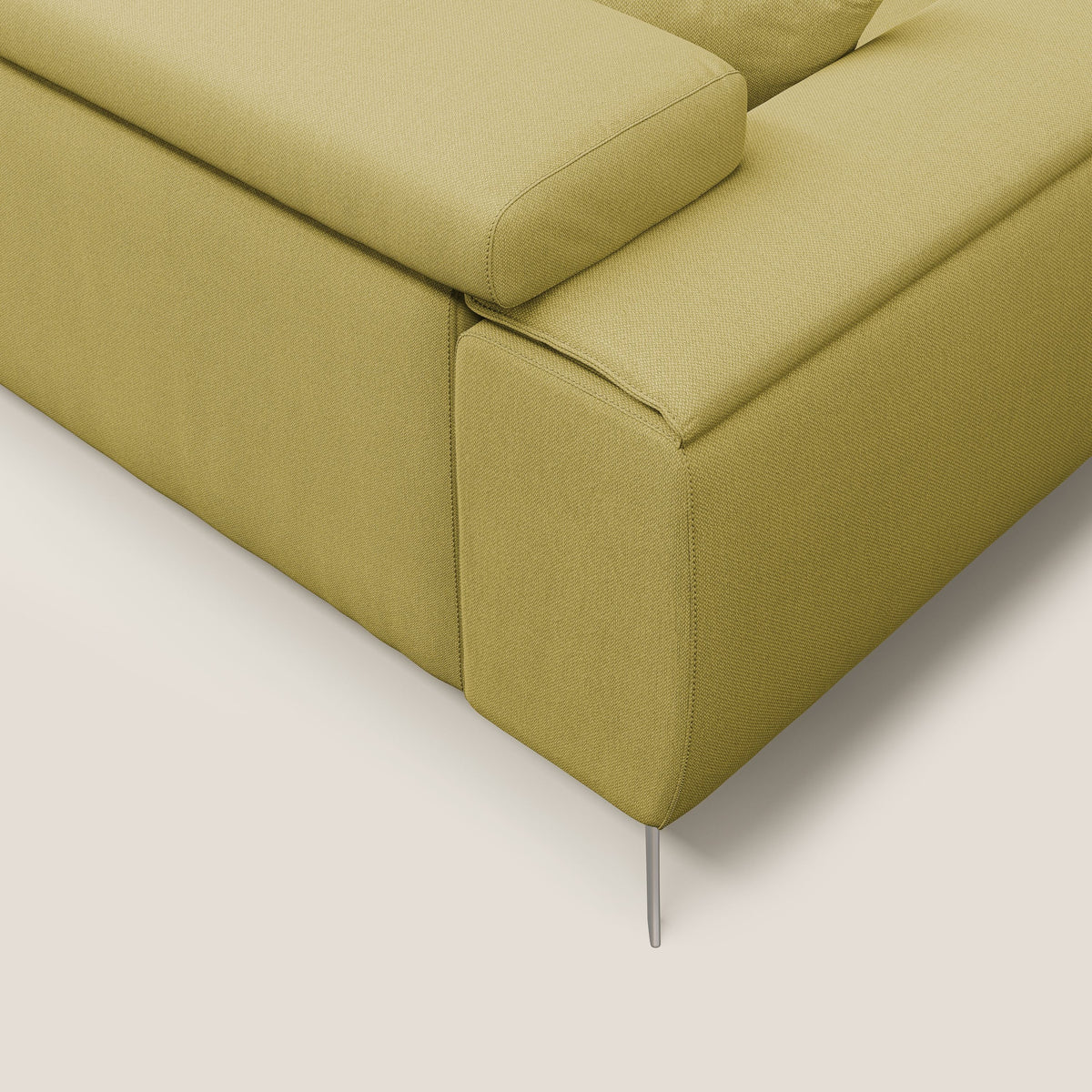 Fusion divano con sedute allungabili in tessuto smacchiabile T05 giallo - divitt.sbs
