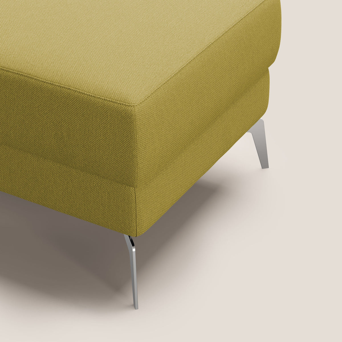 Star Pouf con piedini alti in tessuto smacchiabile T05 giallo - divitt.sbs