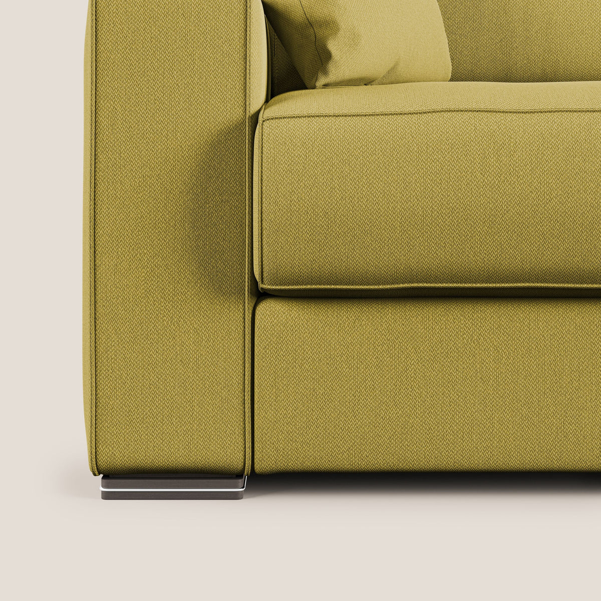 Dream Divano letto moderno dai morbidi cuscini in tessuto smacchiabile T05 giallo - divitt.sbs