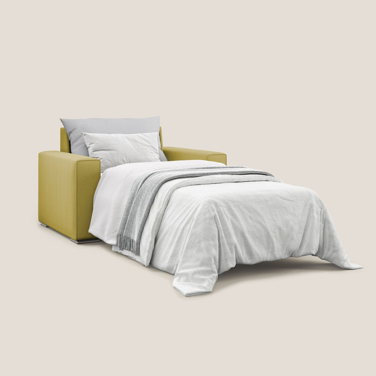 Dream poltrona letto in tessuto smacchiabile T05 giallo - divitt.sbs