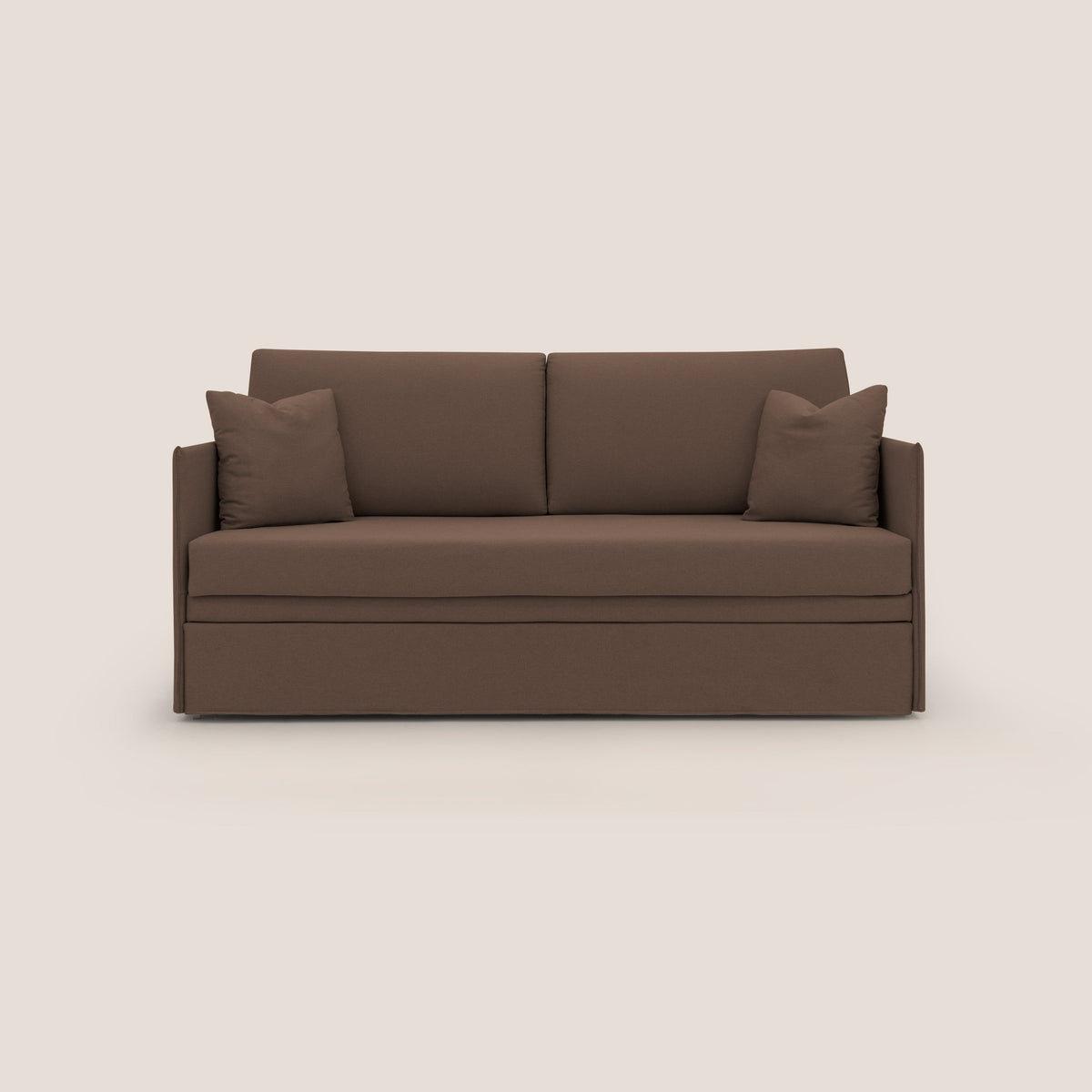 Tortona Divano duplex con doppio letto in tessuto simil cotone impermeabile T13 marrone - divitt.sbs