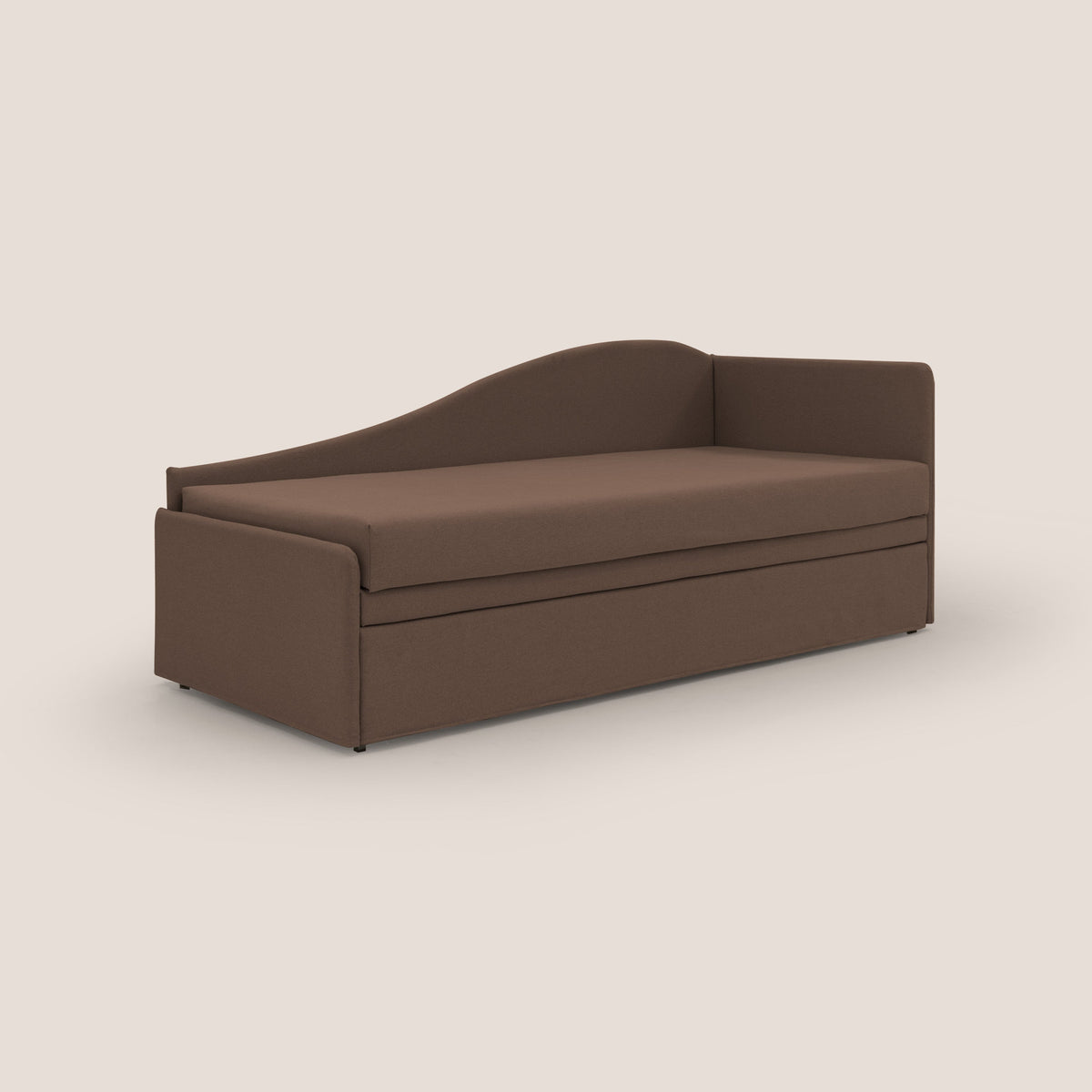 Nolo Divano duplex con doppio letto in tessuto simil cotone impermeabile T13 marrone - divitt.sbs