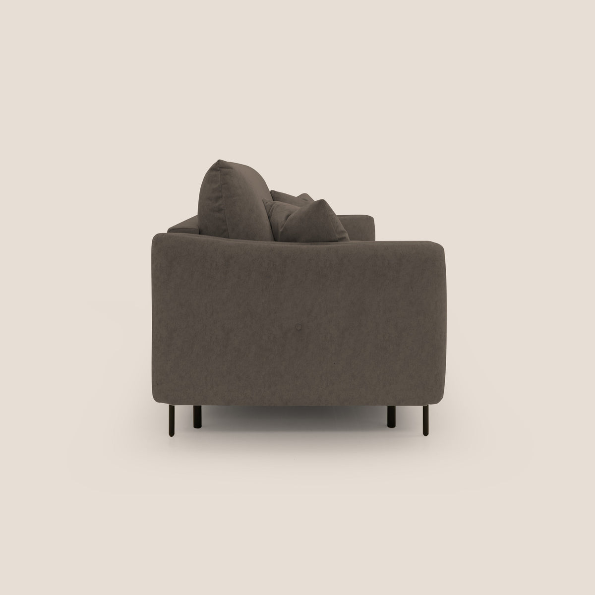 Gregory Divano letto con materasso h18 cm in microfibra effetto velluto impermeabile T09 marrone - divitt.sbs
