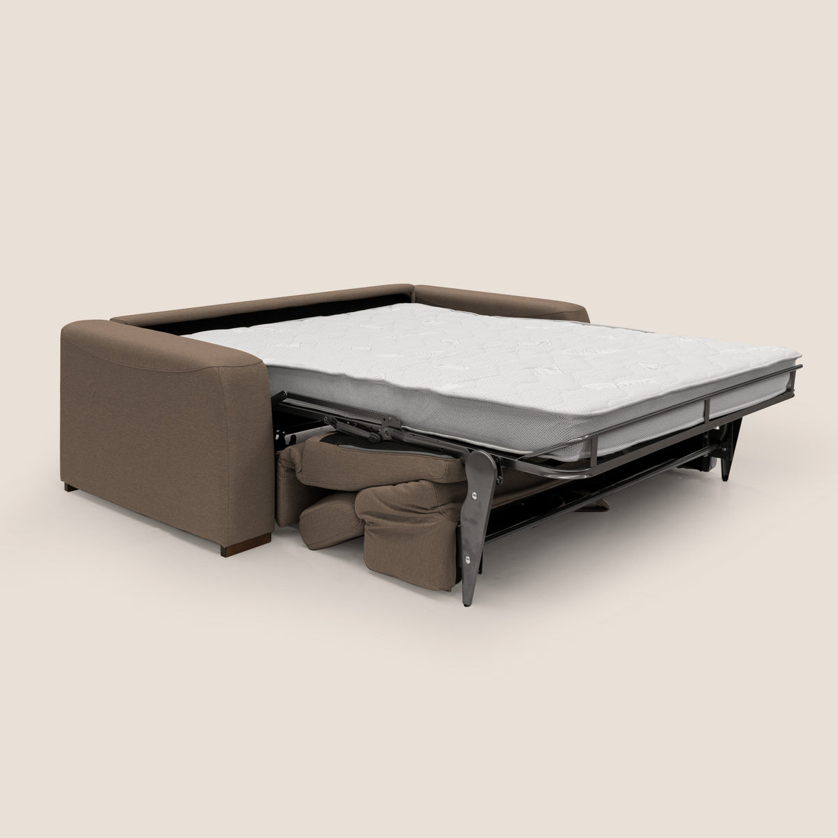 Poseidon divano letto + relax elettrico in tessuto smacchiabile impermeabile T05 marrone - divitt.sbs