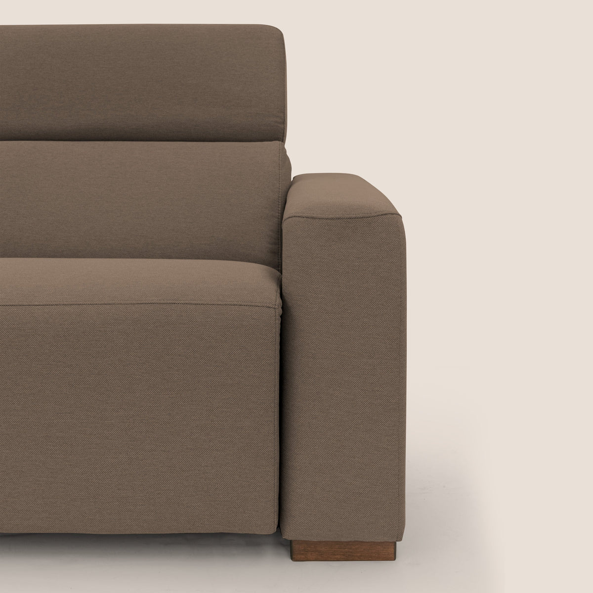 Poseidon divano letto + relax elettrico in tessuto smacchiabile impermeabile T05 marrone - divitt.sbs