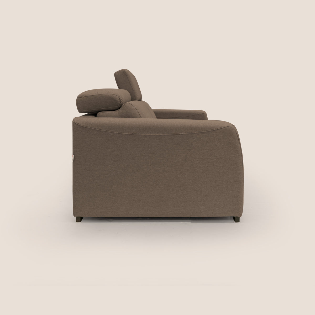 Poseidon divano letto + relax elettrico in tessuto smacchiabile impermeabile T05 marrone - divitt.sbs
