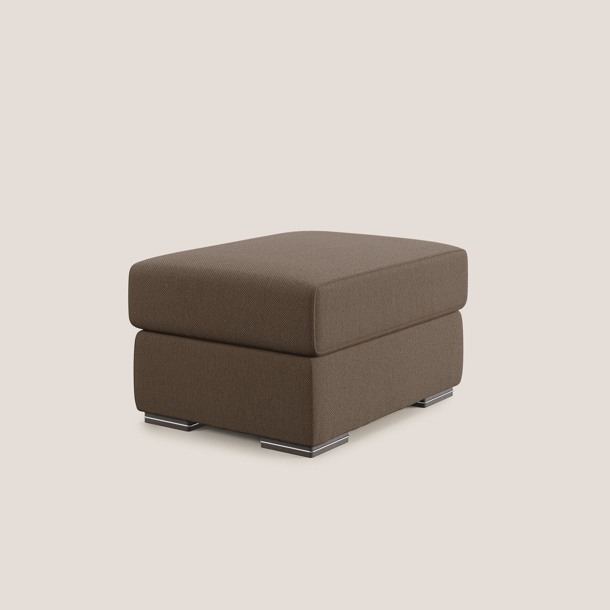 Sun pouf apribile contenitore in tessuto smacchiabile ad acqua T05 marrone - divitt.sbs