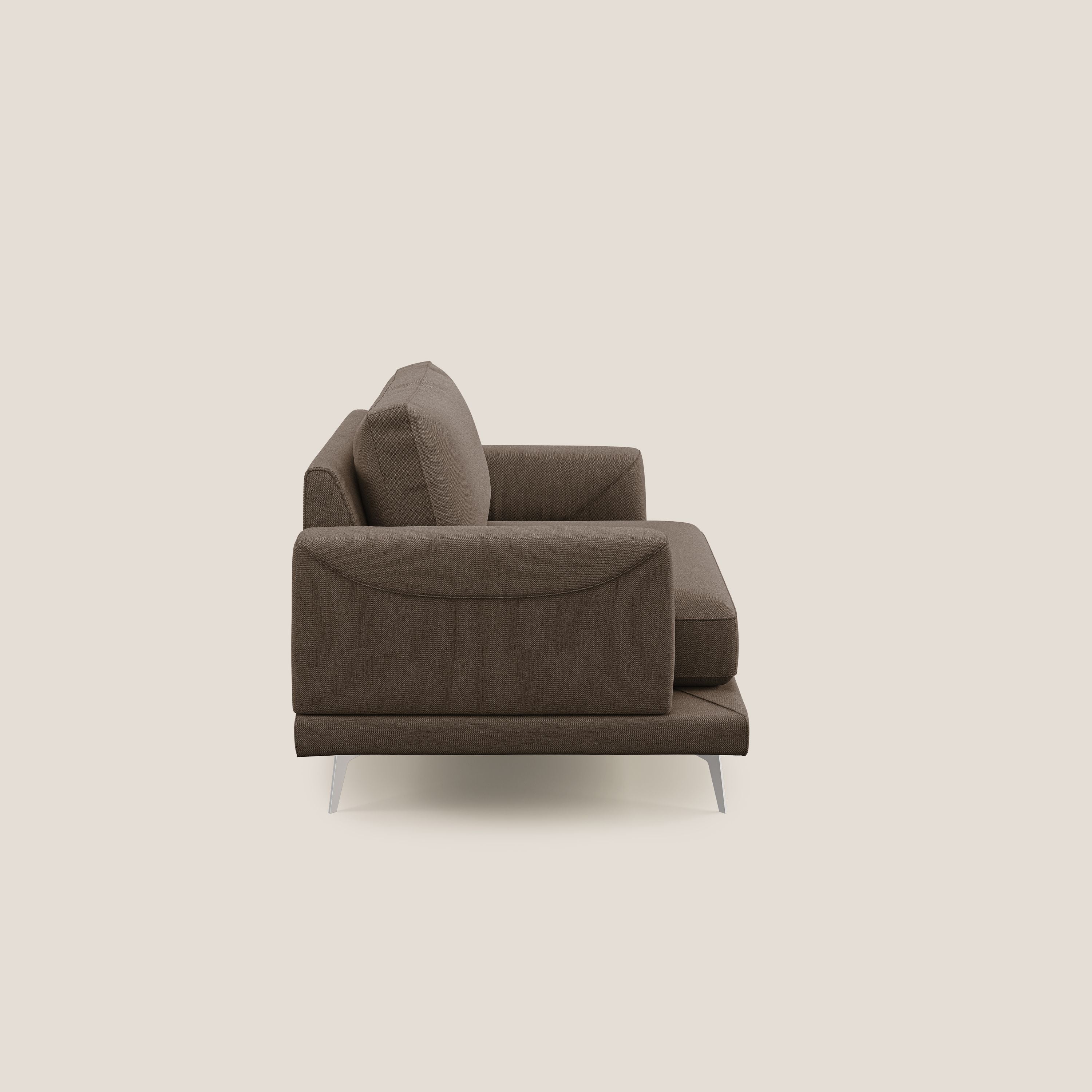 Dorian poltrona moderna in tessuto smacchiabile T05 marrone - divitt.sbs