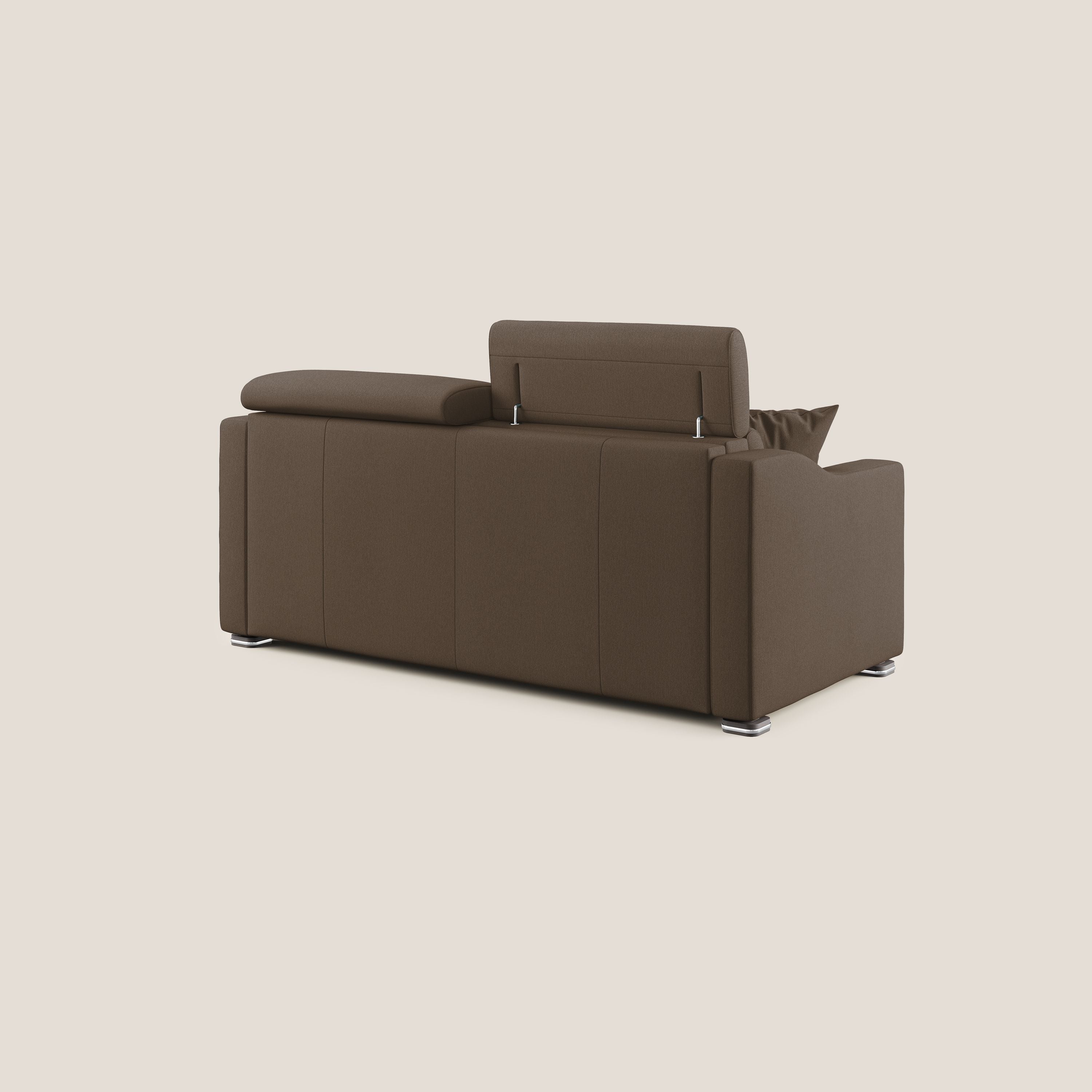 Amber divano letto matrimoniale in tessuto smacchiabile T05 marrone - divitt.sbs