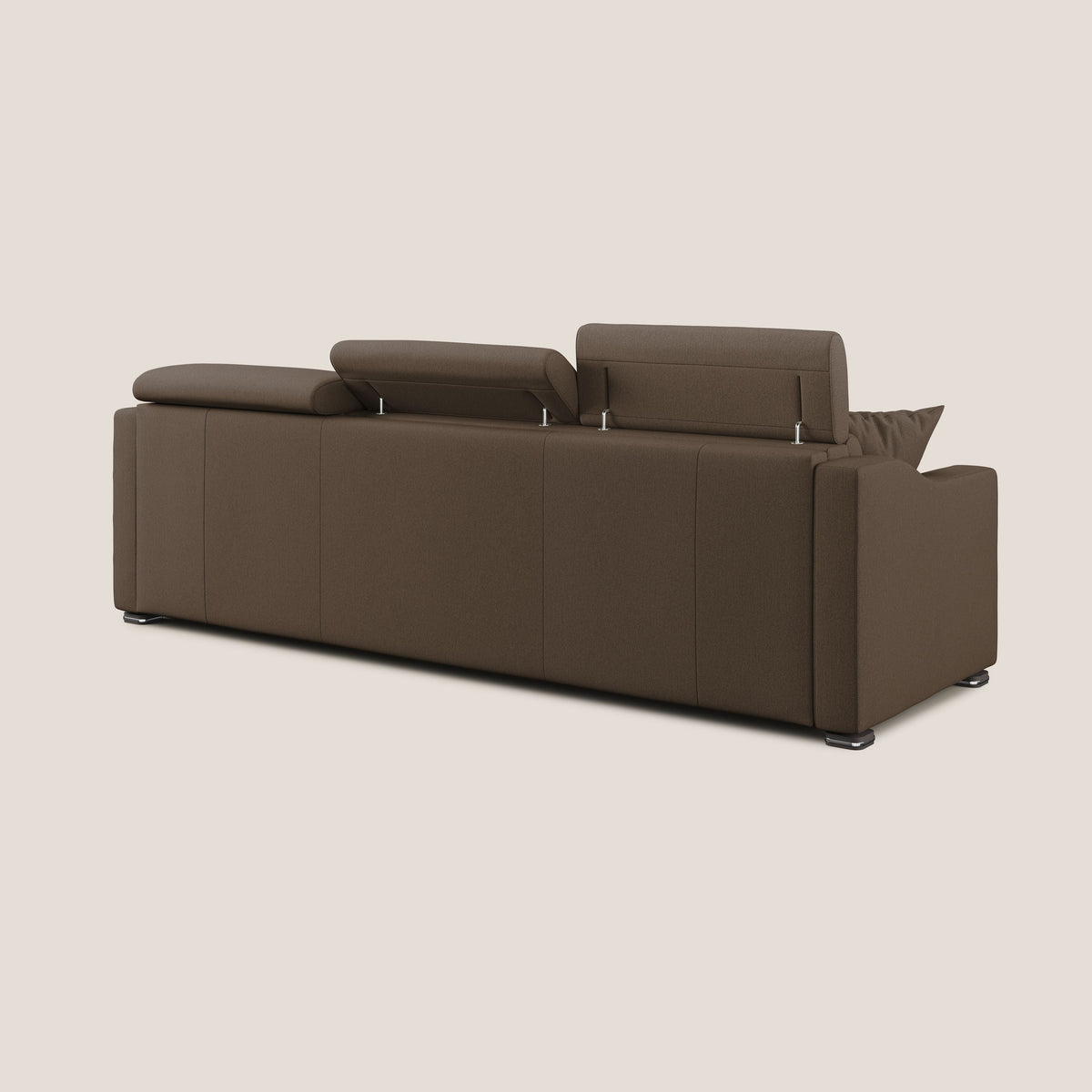 Amber divano letto angolare in tessuto smacchiabile T05 marrone - divitt.sbs