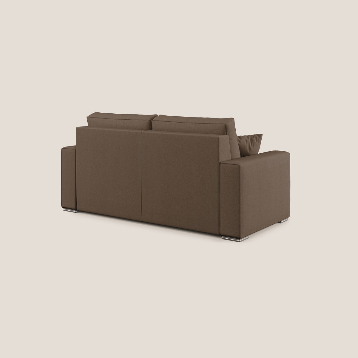 Dream Divano letto moderno dai morbidi cuscini in tessuto smacchiabile T05 marrone - divitt.sbs