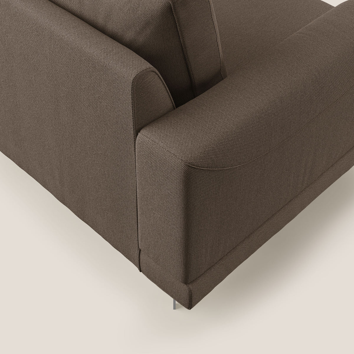 Dorian poltrona moderna in tessuto smacchiabile T05 marrone - divitt.sbs