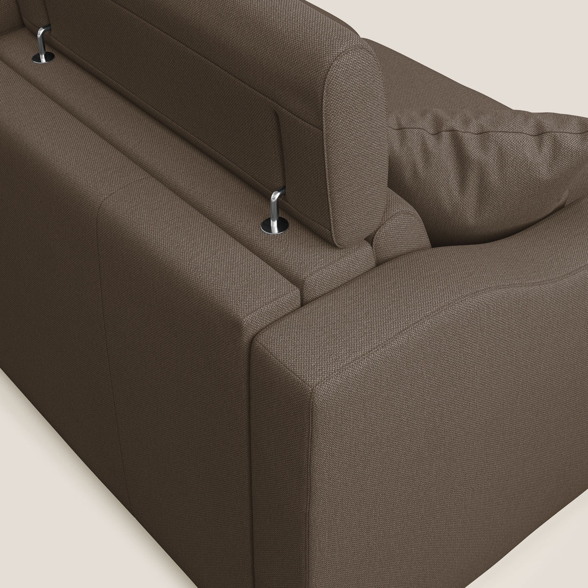 Amber divano letto matrimoniale in tessuto smacchiabile T05 marrone - divitt.sbs