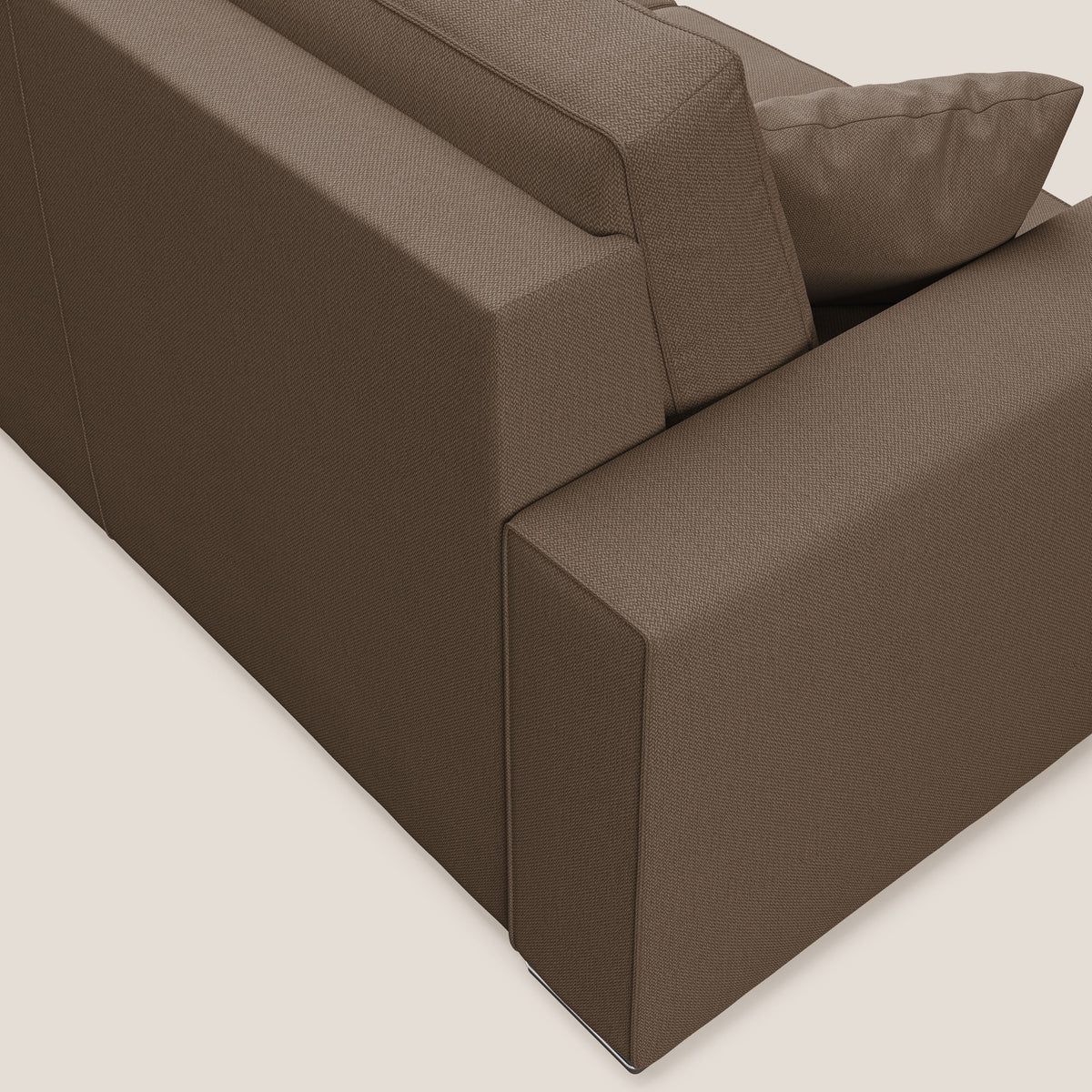 Dream Divano letto angolare in tessuto smacchiabile T05 marrone - divitt.sbs