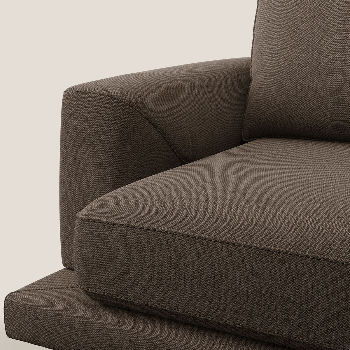 Dorian poltrona moderna in tessuto smacchiabile T05 marrone - divitt.sbs