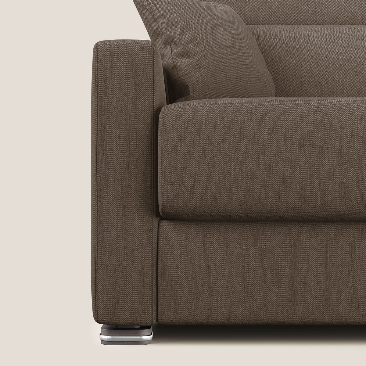 Amber divano letto matrimoniale in tessuto smacchiabile T05 marrone - divitt.sbs