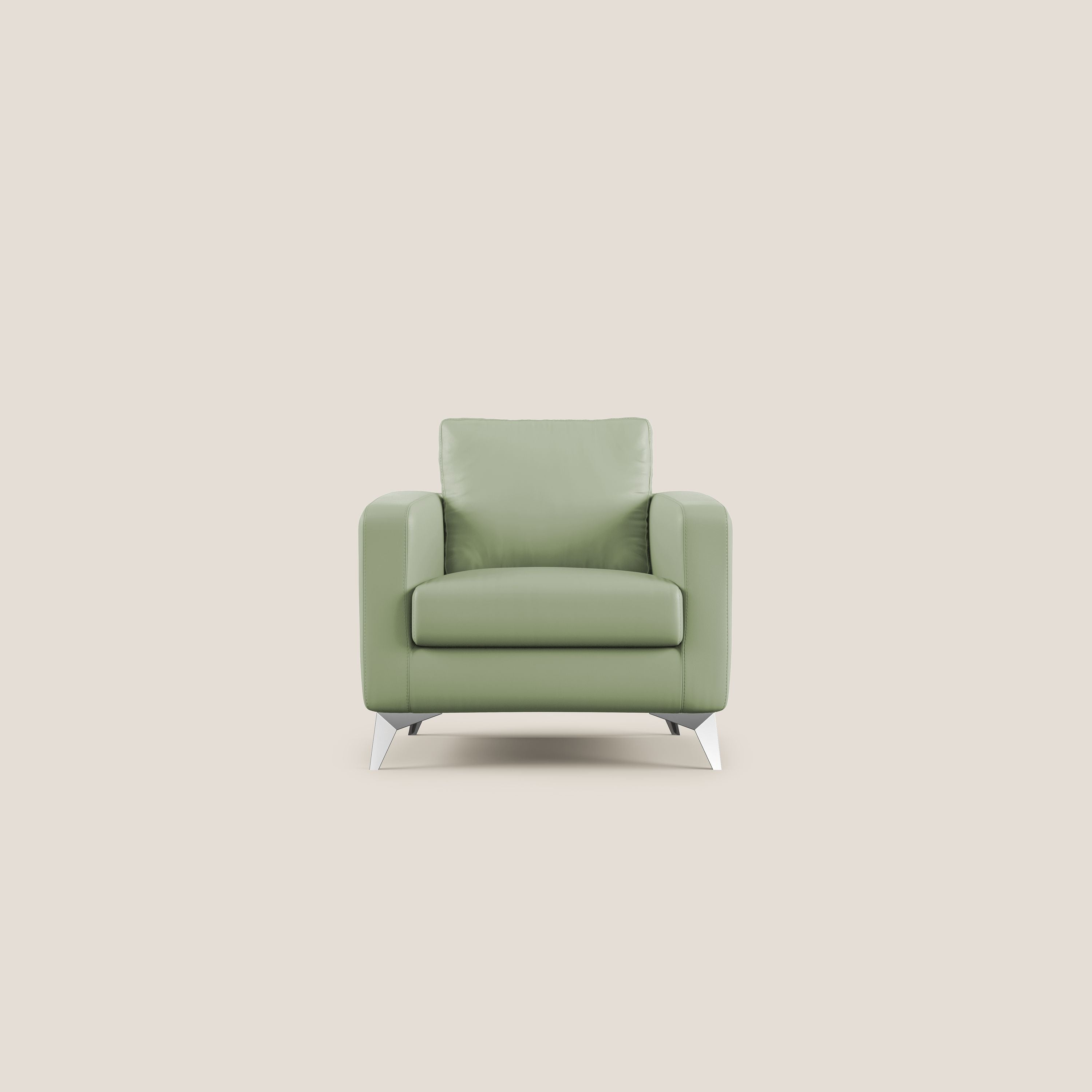 Orione Poltroncina in ecopelle moderna e impermeabile T04 verde - divitt.sbs