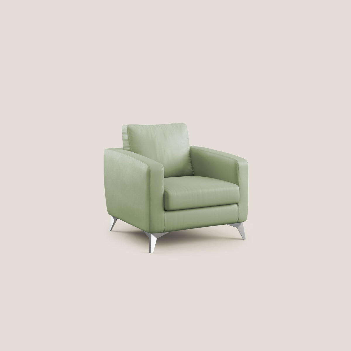Orione Poltroncina in ecopelle moderna e impermeabile T04 verde - divitt.sbs