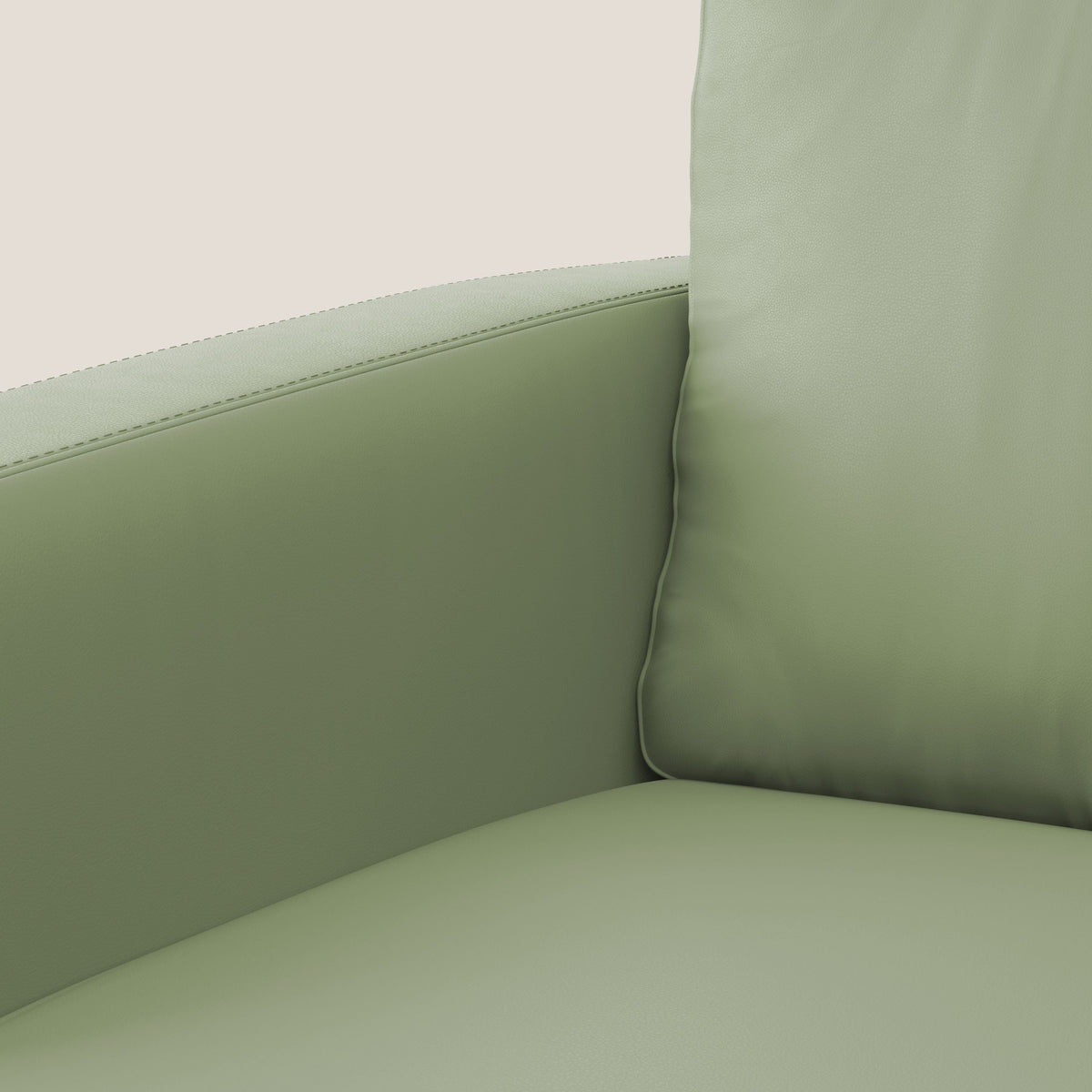 Orione Poltroncina in ecopelle moderna e impermeabile T04 verde - divitt.sbs