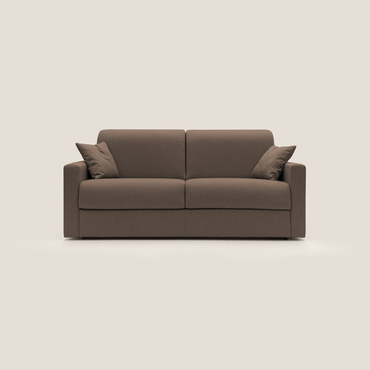 Chris Divano letto matrimoniale in tessuto impermeabile T13 marrone - divitt.sbs