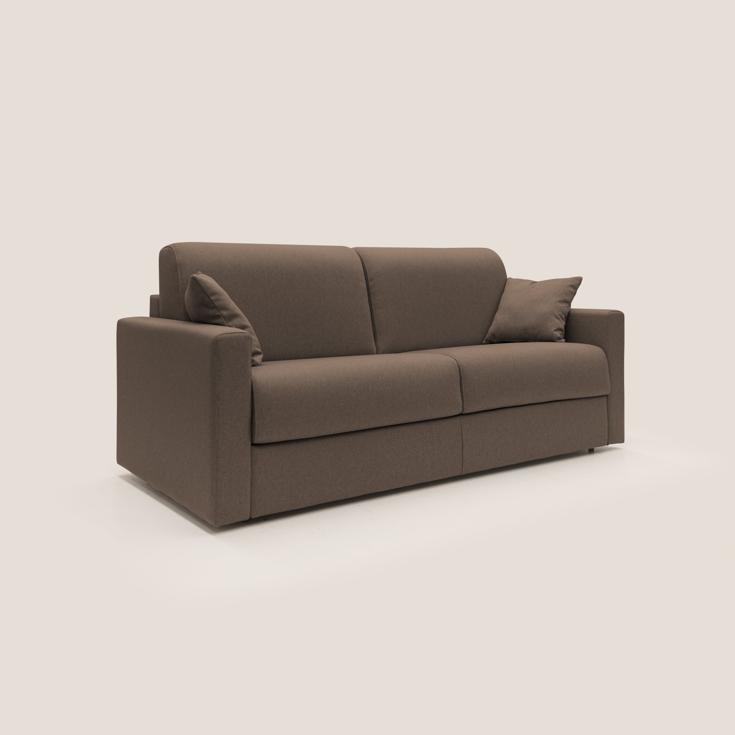 Chris Divano letto matrimoniale in tessuto impermeabile T13 marrone - divitt.sbs