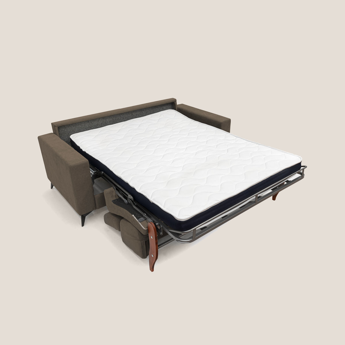 Pegaso divano letto con poggiatesta reclinabili e rivestimento T02 marrone - divitt.sbs