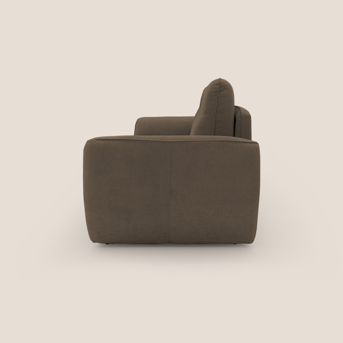 Zeus Divano letto scandinavo con schienale alto in tessuto impermeabile T02 marrone - divitt.sbs