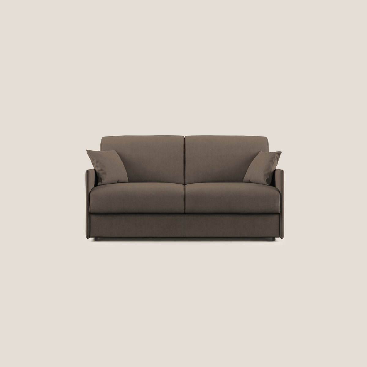 Evans Divano letto in morbido tessuto impermeabile T02 marrone - divitt.sbs