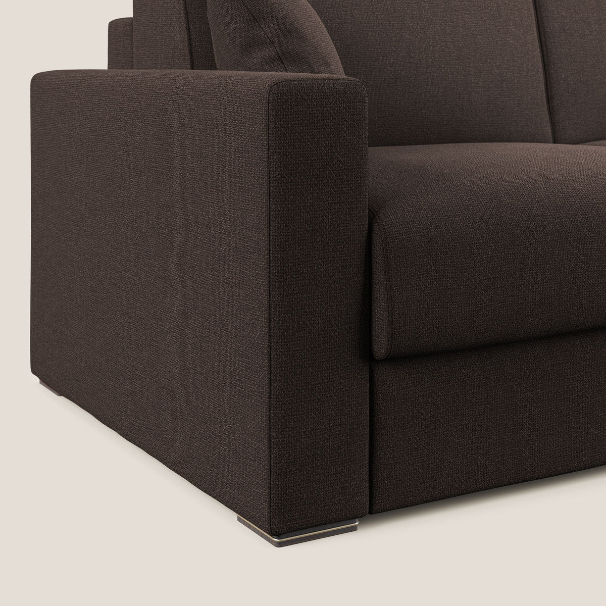 Best Divano letto matrimoniale in tessuto smacchiabile QuickClean T08 marrone - divitt.sbs