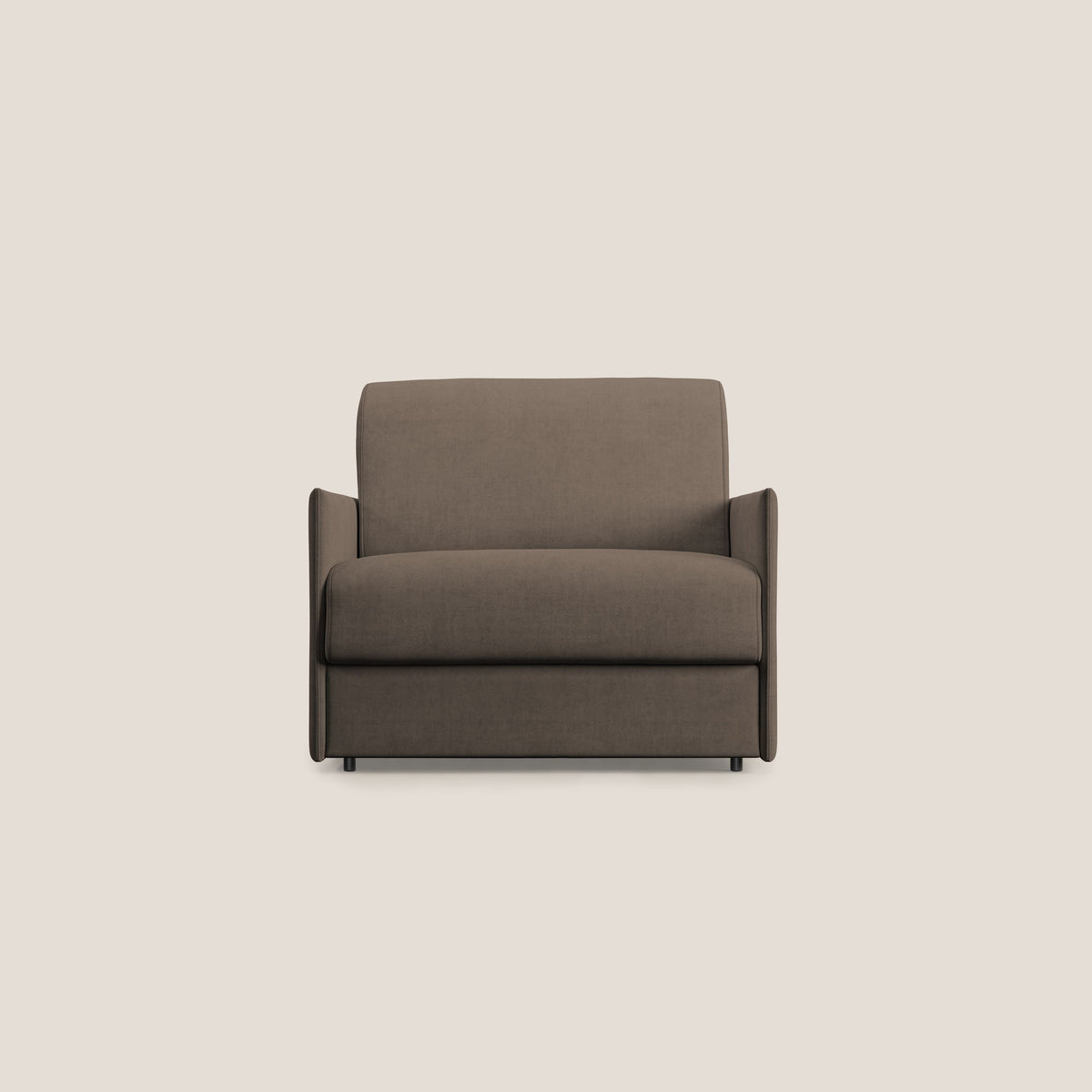 Evans poltrona letto in morbido tessuto impermeabile T02 marrone - divitt.sbs