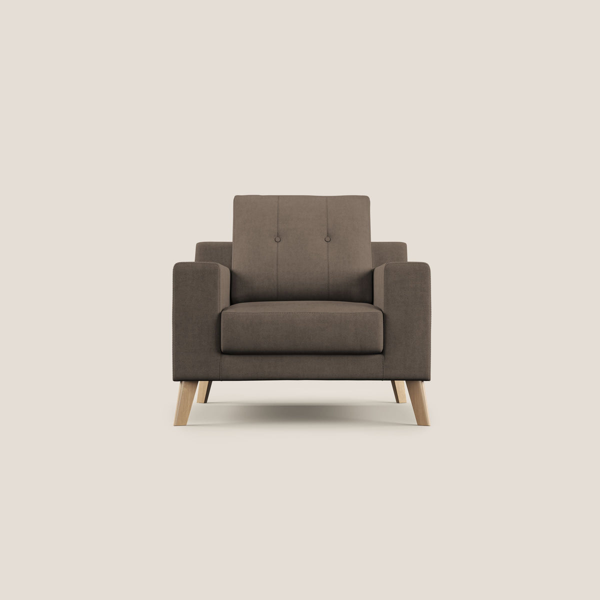 Danish poltroncina in tessuto morbido impermeabile T02 marrone - divitt.sbs