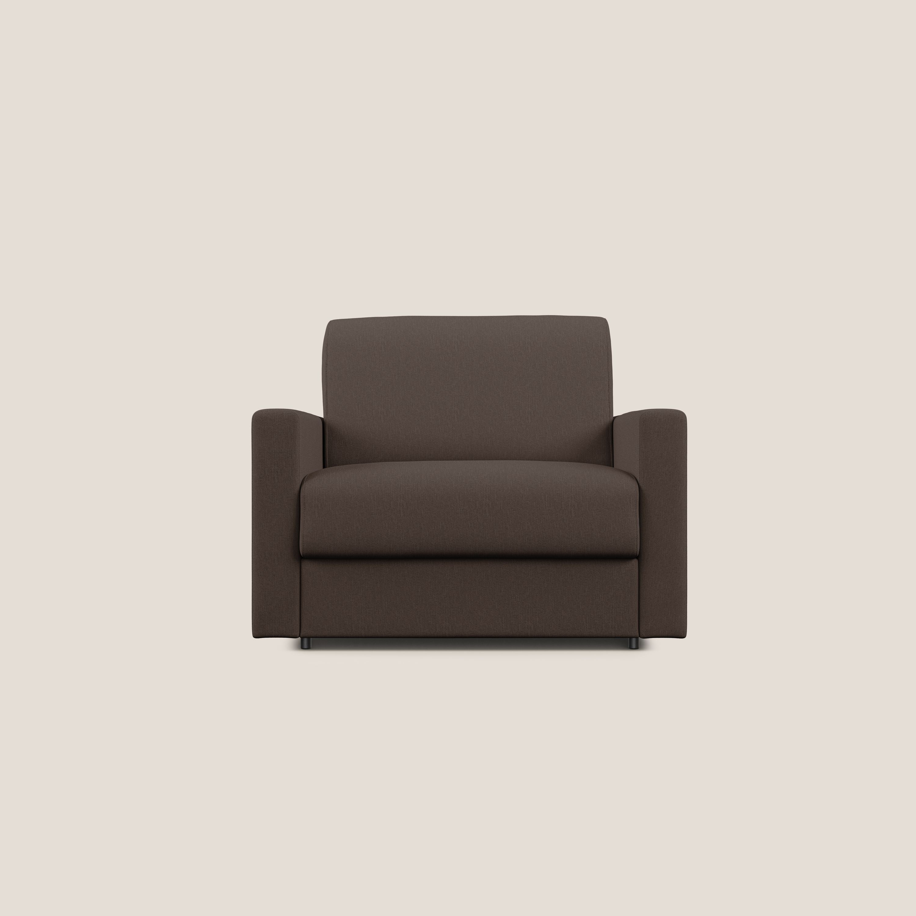 Chris poltrona letto in tessuto impermeabile T13 marrone - divitt.sbs