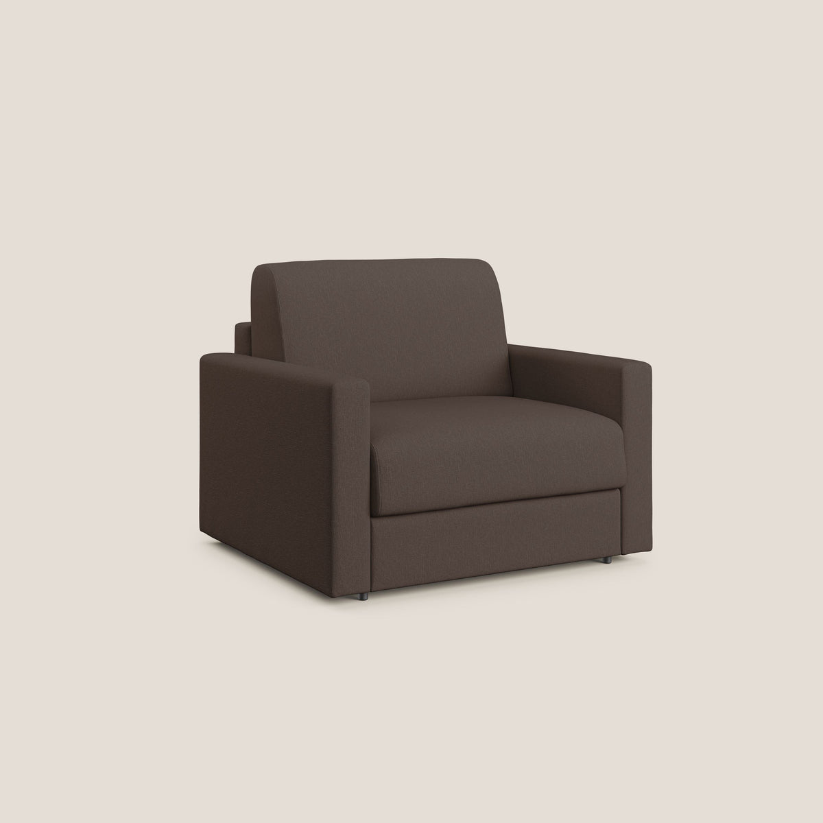 Chris poltrona letto in tessuto impermeabile T13 marrone - divitt.sbs
