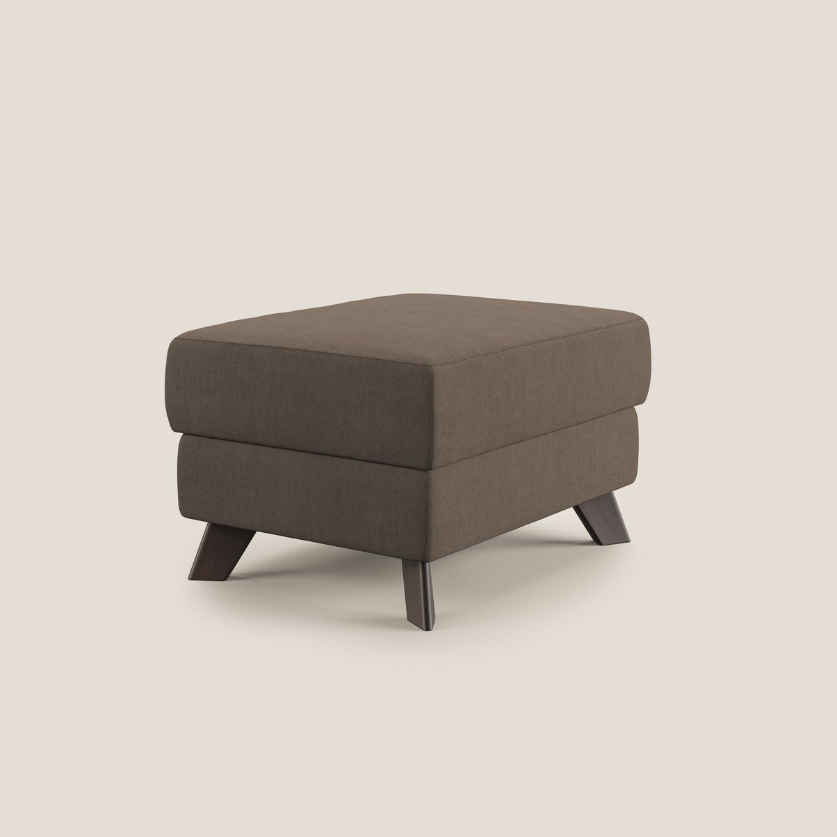 Moon Pouf contenitore e piedini alti in tessuto morbido impermeabile T02 marrone - divitt.sbs