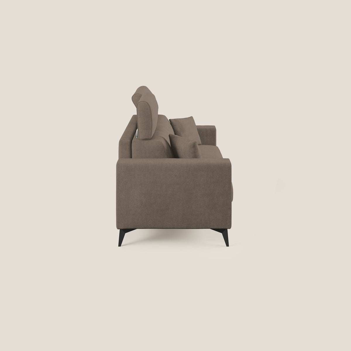 Pegaso divano letto con poggiatesta reclinabili e rivestimento T02 marrone - divitt.sbs