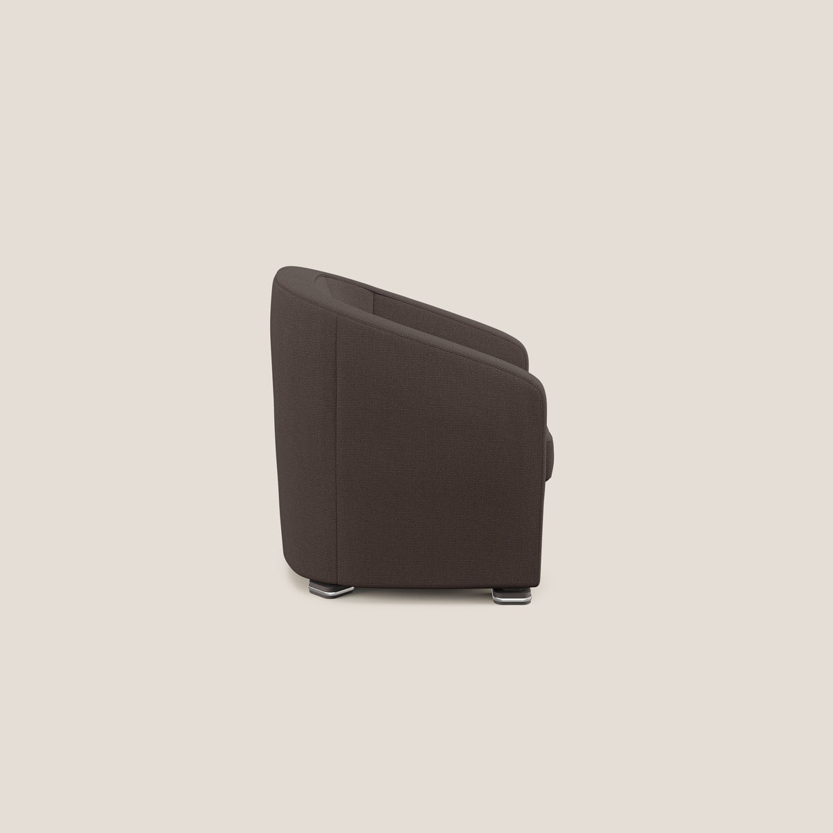 Cloe Poltroncina in tessuto smacchiabile con acqua QuickClean T08 marrone - divitt.sbs