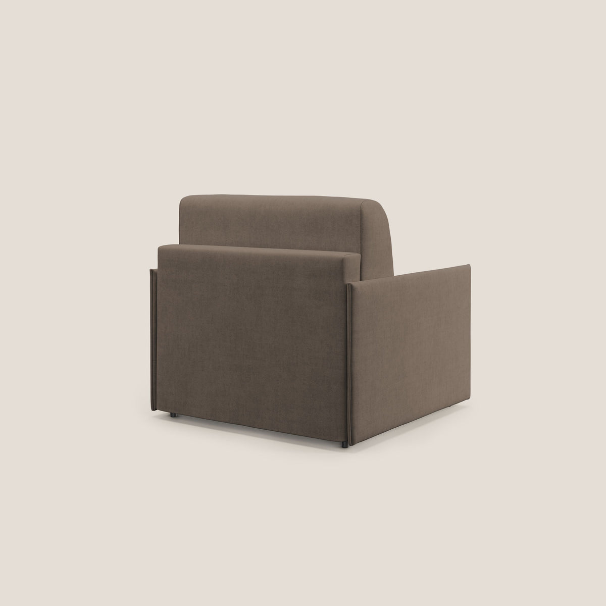 Evans poltrona letto in morbido tessuto impermeabile T02 marrone - divitt.sbs
