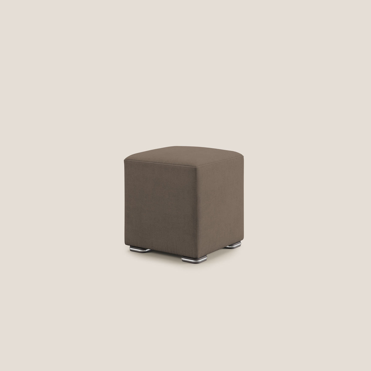 Cube pouf in tessuto morbido impermeabile T02 marrone - divitt.sbs