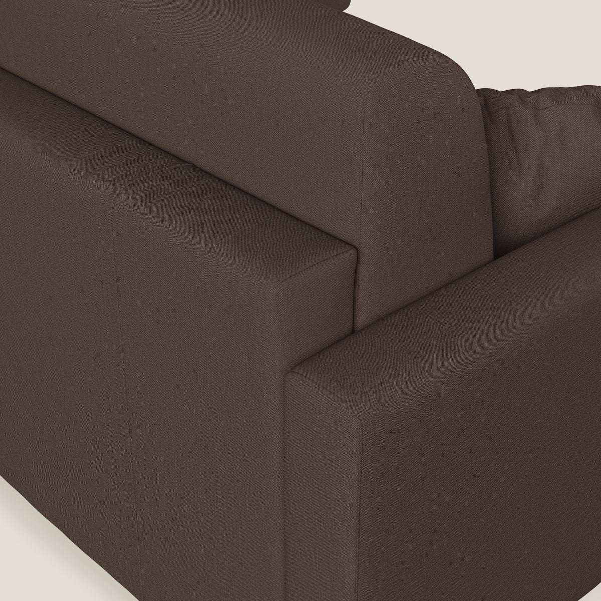 Chris Divano letto angolare 5 posti in tessuto impermeabile T13 marrone - divitt.sbs