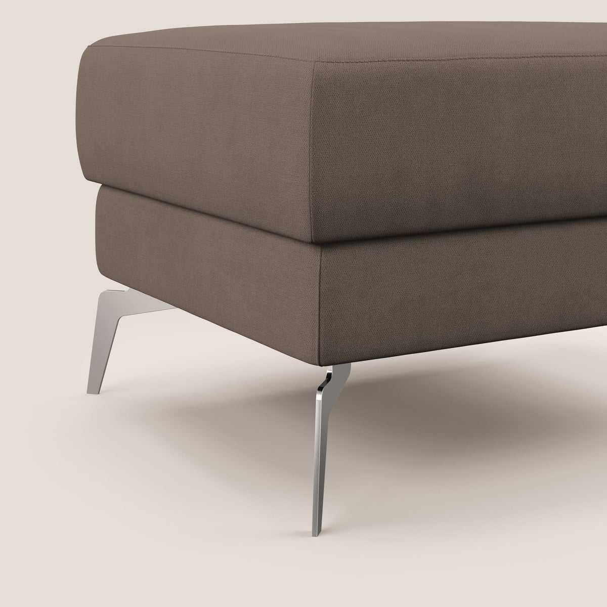 Star Pouf con piedini alti in tessuto impermeabile T02 marrone - divitt.sbs