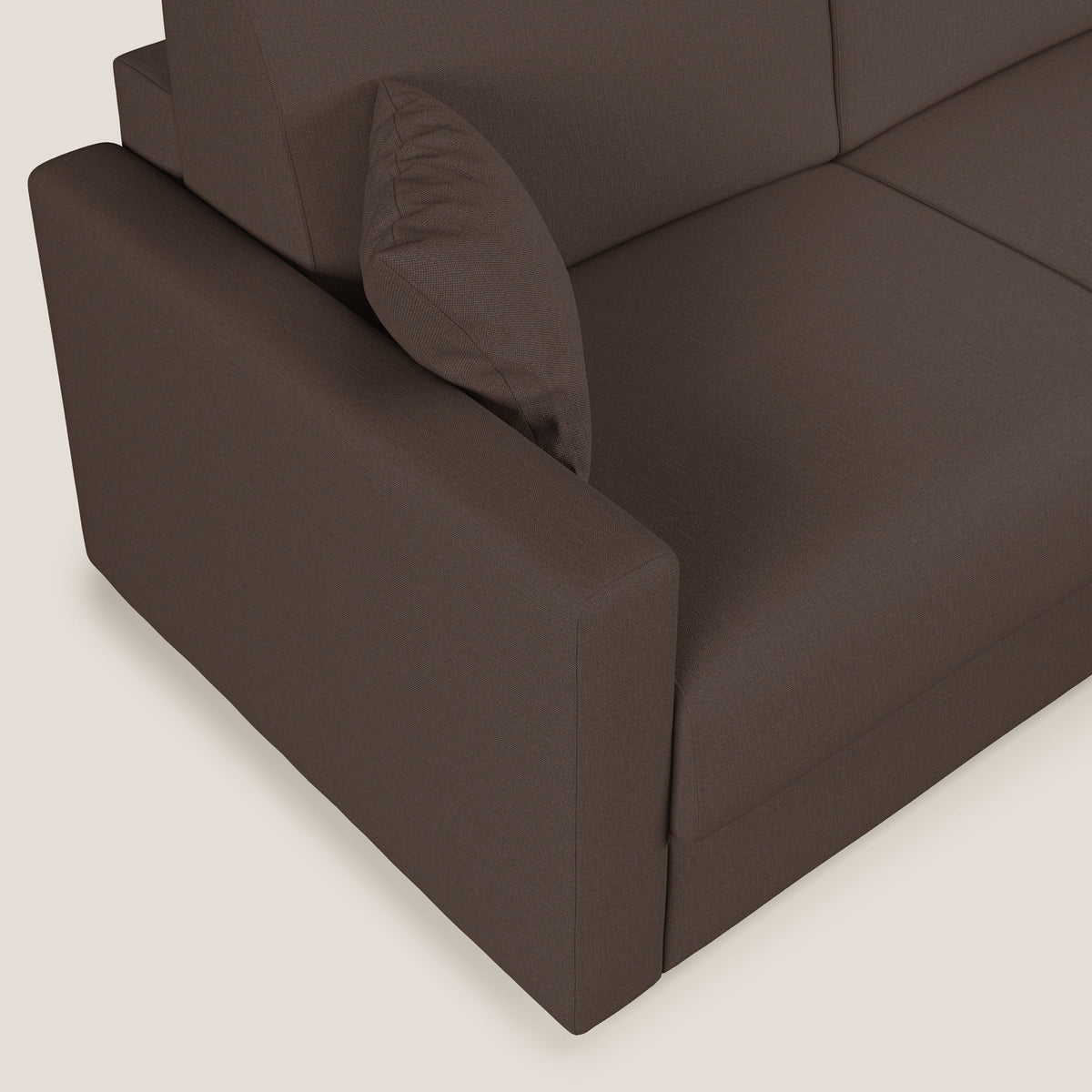 Chris Divano letto angolare 5 posti in tessuto impermeabile T13 marrone - divitt.sbs